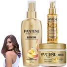 Kit Pantene Pro-V Miracles Spray Queratina Óleo Milagroso Cronograma Capilar Mascara Hidratação Nutrição Umectante Restauração