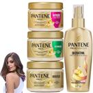 Kit Pantene Queratina Spray Preenchedor Hidratação Nutrição Total Restauração Hidratação Recuperação Cronograma Capilar Completo