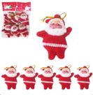 Kit papai noel de enfeite para árvore de natal para pendurar com 6 peças - enfeites de arvore