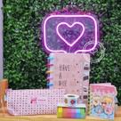 Kit Papelaria Fofa Caderno de Disco A5
