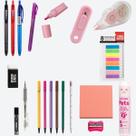Kit Papelaria Pedagógica 20 Peças Material Docente Correção Provas Marca Texto Canetas Fineliner Notas -