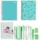 Kit Papelaria Tons de Verde Escolar Completo