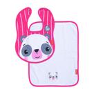Kit papinha 2 peças babador com toalhinha panda