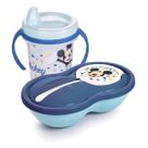 Kit Papinha Bebê Mickey Minnie Caneca com Alça Pote Colher Introdução Alimentar Atóxico COR:MICKEY