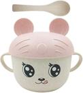 Kit Papinha Caneca + Colher E Tampa De Plástico De Ursinho