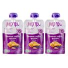 Kit Papinha Infantil Orgânica Banana Mirtilo e Quinoa Papapá - 3 Unidades 100g