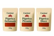 Kit Páprica 100% pura 250 gr cada - Doce, Picante e Defumada