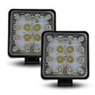 Kit Par 2 Farol de Milha Universal Carro Jeep 16 LEDS 6000k