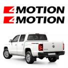 Kit Par Adesivo 4motion Amarok Emblema Preto 2017 Lateral