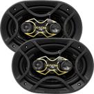 Kit Par Alto Falante 6x9 Bravox B4X69G Gold 140W RMS 320W Quadriaxial 4 Ohms Original Som Automotivo Premium Tampão
