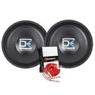 Kit par alto falante woofer a700 12 pol 700w rms 4 ohms dk audio + módulo taramps hd 2000 2 ohms