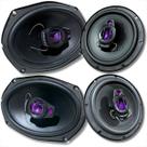 Kit Par Alto-Falantes 6x9 e 6 Pol. Preto 4 Ohms Para Sistema de Áudio Carro-Automotivo de Qualidade