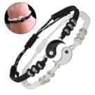 Kit Par Bracelete Pulseira Yin Yang Unissex Nylon Tamanho Ajustável