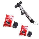 KIT Par Câmara Ar Schrader Aro 26x175/2.125 + Bomba De Ar Bike KIT Par Câmara Ar Schrader Aro 26x175/2.125 + Bomba De Ar Bike