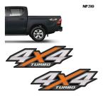 Kit Par De Adesivos 4x4 Turbo Toyota Hilux 2016 Mod Original