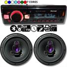 Kit Par de Alto-Falantes de 6 Pol. e MP3 Player Bluetooth com 2 Portas USB para Carro Áudio Premium Kit Par de Alto-Falantes de 6 Pol. e MP3 Player Bluetooth com 2 Portas USB para Carro Áudio Premium