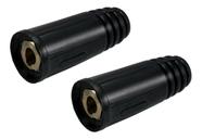 Kit Par de Conector Engate Rápido para Inversora de Solda 13mm Fêmea - Para Cabo