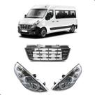 Kit Par de Farol para Master 2013 14 a 2022 Com Grade Cinza