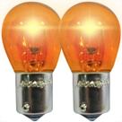 Kit par de lâmpadas 1 polo para seta pisca halogena ambar laranja 1141 12v 21w ba15s