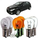Kit par de lâmpadas traseira para lanterna e freio seta ré universal compatível com diversos carros