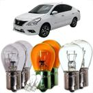 Kit par de lâmpadas traseira para lanterna e freio seta ré universal compatível com diversos carros