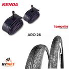 KIT Par de Pneus Levorin para bike com 2 Câmaras de ar Kenda