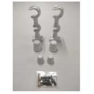 Kit Par de Suporte Para Varão de Cortina Branco 19mm Duplo - METAL ARTS