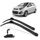 Kit Par Dianteiro Palhetas Limpador de Parabrisa Kia Picanto 2009 À 2018