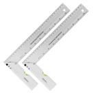 Kit Par Esquadro De Precisão Profissional 12 Polegadas 30cm Com Nível Bolha Speed Square 90