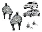 Kit par farol auxiliar corsa 2000 a 2010 / classic 2003 a 2010 + lâmpada h3 halógena