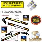 Kit PAR Farol Auxiliar SETA (Cores Variadas) + T10 para Farolete - Luz LED 12V