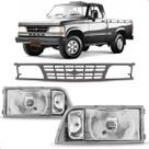 Kit Par Farol C/ Grade Central D20 1988 86 87 88 89 a 1992 Kit Par Farol C/ Grade Central D20 1988 86 87 88 89 a 1992
