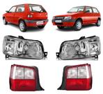 Kit Par Farol E Lanterna Uno 04 05 06 07 08 10 12 14 Cromado