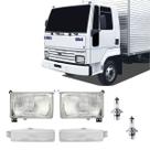 Kit Par Farol Ford Cargo 1991 a 00 Com Lâmpadas E Par Pisca.