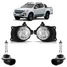 Kit Par Farol Milha Auxiliar Lisa Acrílico Par Lâmpada H27 S10 2012 2013 2014 2015