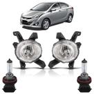 Kit Par Farol Milha Auxiliar Par Lâmpada H11 Hb20 2012 2013 2014 2015 Lente Lisa Acrílico