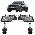 Kit Par Farol Milha Auxiliar Par Lâmpada H11 Saveiro G7 2012 2013 2014 2015 Lente Lisa Acrílico Kit Par Farol Milha Auxiliar Par Lâmpada H11 Saveiro G7 2012 2013 2014 2015 Lente Lisa Acrílico
