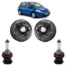 Kit Par Farol Milha Auxiliar Par Lâmpada H11 Tiida 2007 2008 2009 2010 2011 2012 2013 Lente Lisa Vidro
