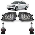 Kit Par Farol Milha Auxiliar Par Lâmpada H11 Voyage G6 2012 2013 2014 2015 2016 Lente Lisa Acrílico