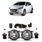 Kit Par Farol Milha Auxiliar Par Lâmpada Halógena 208 2013 2014 2015 2016 2017 2018 2019 2020 Completo
