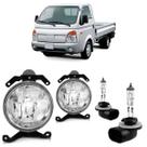 Kit Par Farol Milha Auxiliar Par Lâmpada Halógena Hr 2006 2007 2008 2009 2010 2011 2012 Lente Lisa Acrílico