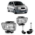 Kit Par Farol Milha Auxiliar Par Lâmpada Halógena Picanto 2005 2006 2007 2008 Lisa Acrílico Encaixe H27