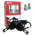 Kit Par Lâmpada Super Led Cree Automotiva Farol Carro 8800 Lumens 12V 24V Cinoy Plus H7 6500K