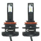 Kit Par Lâmpada Super Ultra Led Plus Automotiva H8 H9 H11 12000 Lumens 6500K Cinoy YN-LSLH11P