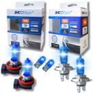Kit par lâmpadas super branca h4 + h8 8500k + par pingo t10 universal