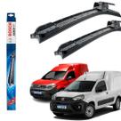 Kit Par Palheta Dianteira Limpador Parabrisa Fiorino 2014 Até 2020 - Original Bosch Aerofit