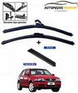 Kit Par Palhetas Dianteiras Silicone + Refil Borracha Traseiro Gol G2 G3 G4 G5 1995/2013 - TIGER