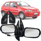 Kit Par Retrovisor Externo Fiat Palio Strada Fire 2001 2002 2003 Direito e Esquerdo Com Controle para 2 Portas