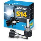 KIT PAR SUPER LED SHOCKLIGHT S14 6000K 12V 32Watts Encaixes H1 H3 H4 H7 H8 H9 H11 H13 H15 H16 H27 HB3 E HB4