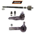 Kit par terminal direcao + pivo + articulacao axial direito - kangoo 2003 a 2010 - kit00607